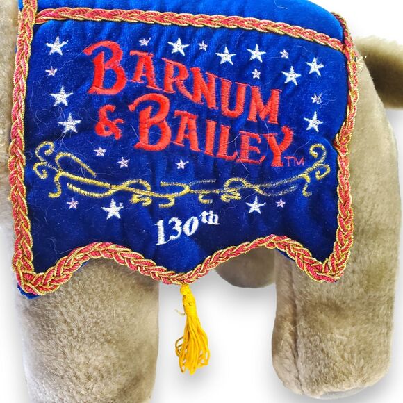 Vintage Y2K Ringling Bros King Tusk Elephant Plush 20" Fiesta 130th Circus - Picture 5 of 16